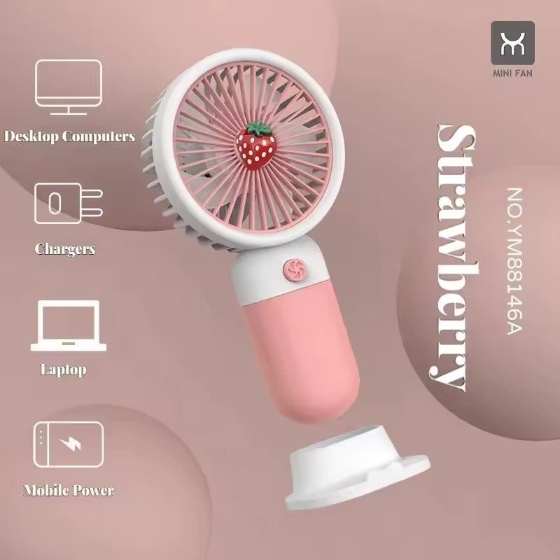 Mini Handy Fruit Character Fan